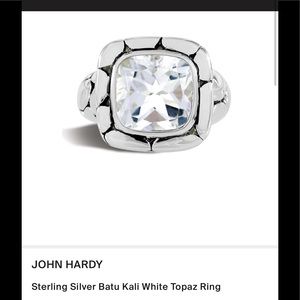 John Hardy Sterling Silver Batu Kali White Topaz Ring